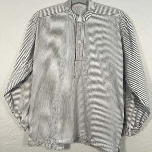 Vintage 1980s Issey Miyake Striped Popover Tunic Shirt Archival Japan Size 3 M L
